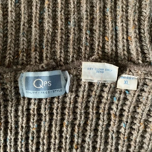 QPS Turtleneck Chunky Wool Sweater XL - Picture 7 of 13